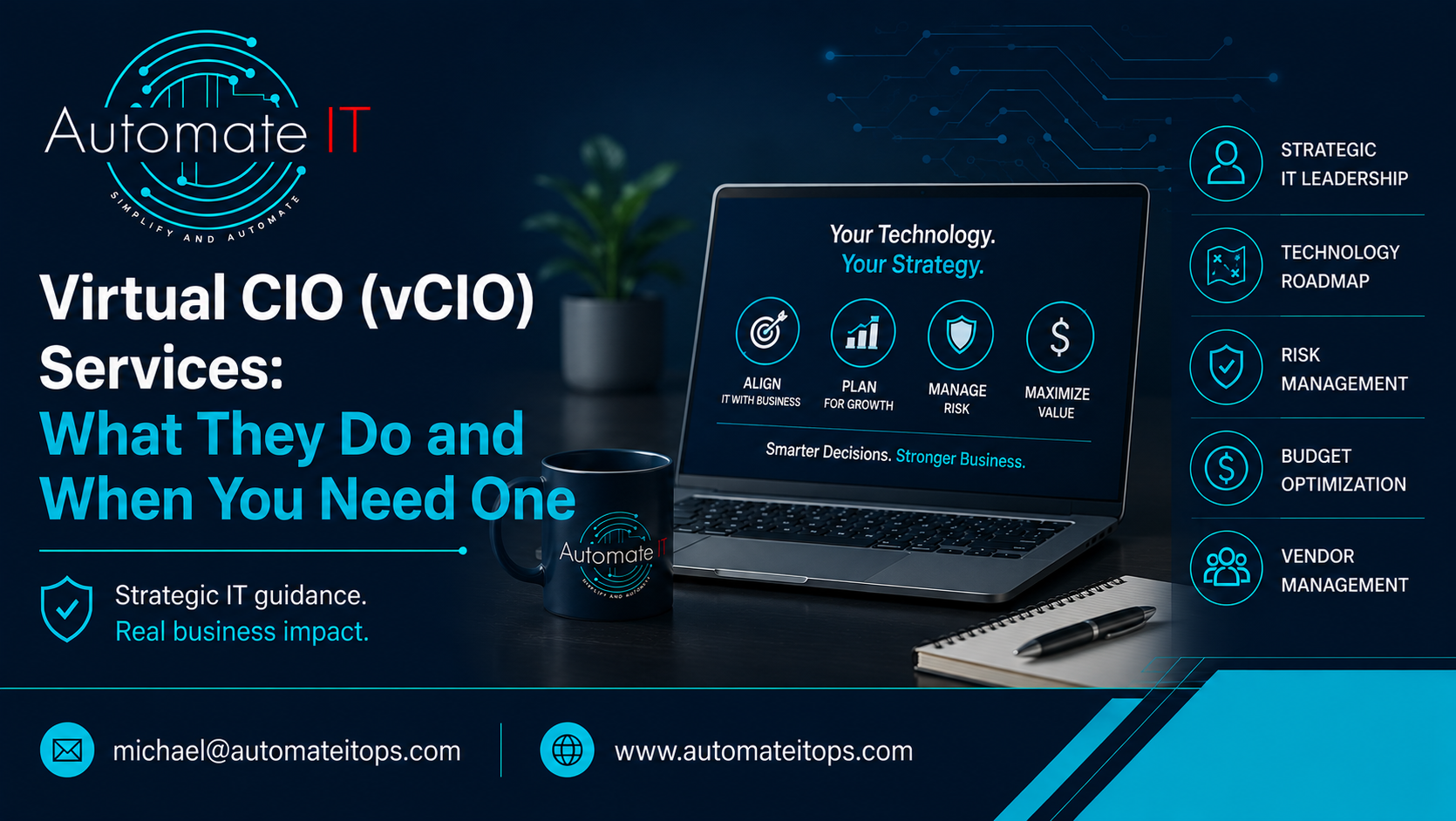 Virtual CIO (vCIO) Services: What They Do and When You Need One 